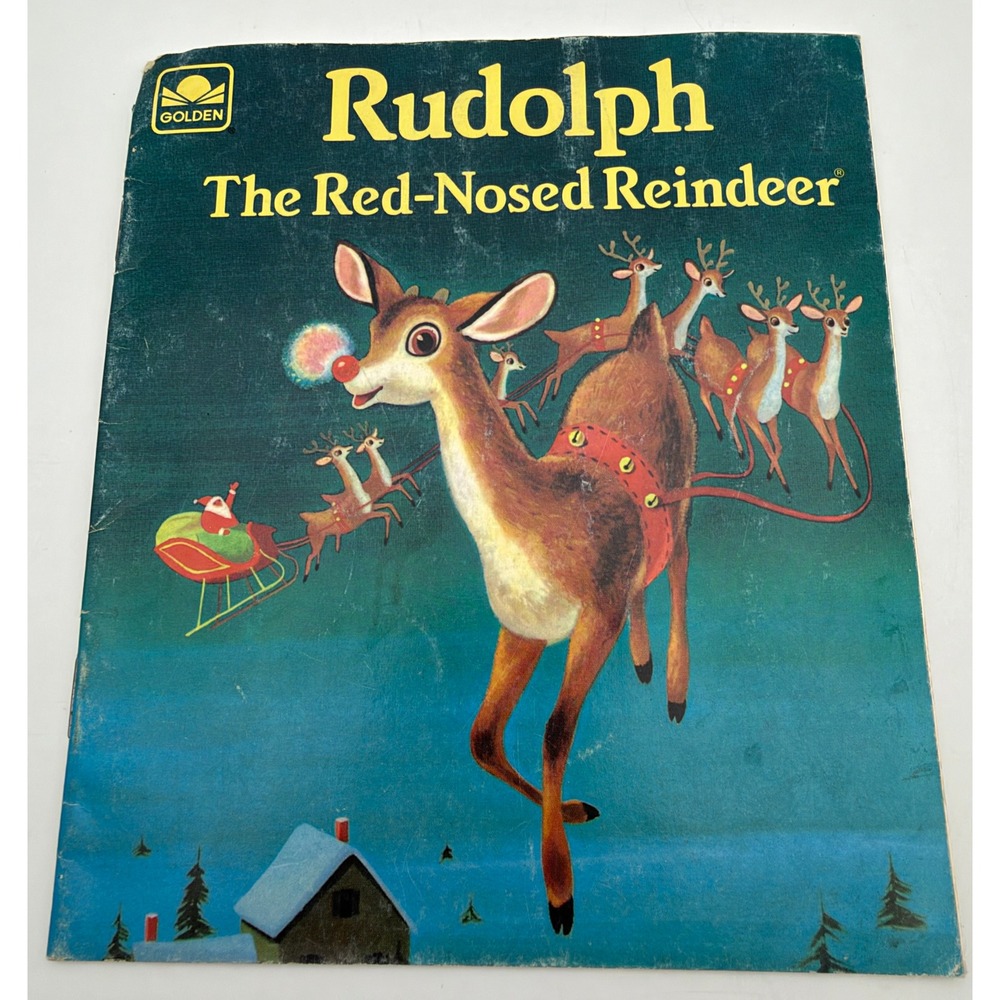 Rudolph The Red-Nosed Reindeer Vintage Golden Book Robert L May Christmas Story